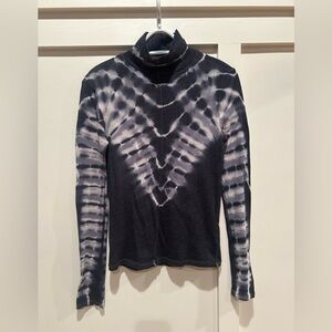 Free People Tie-Dye Turtleneck Long Sleeve Top - Size Small